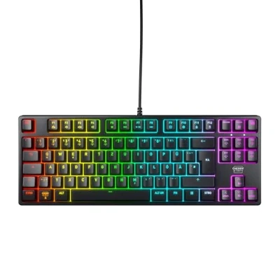 Abbildung von CHERRY XTRFY K4V2 TKL, Kabelgebundene Gaming Tastatur ohne Nummernblock, Deutsches Layout (QWERTZ), RGB Beleuchtung, Mechanische MX2A RED Switches, Schwarz