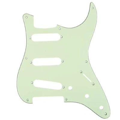 Abbildung von Musiclily Pro 8 Löcher 50s 57 Vintage SSS Strat Pickguard Gitarren Schlagbrett für American Stratocaster E Gitarre,3 lagig Mint Green