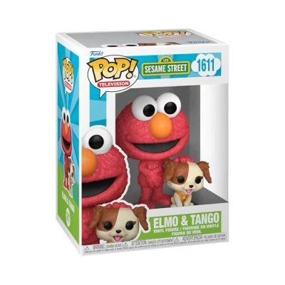 Abbildung von Funko Pop! TV: SS Elmo &amp; Tango Sesame Street Vinyl Sammelfigur Geschenkidee Offizielle Handelswaren Spielzeug Für Kinder und Erwachsene TV Fans Modellfigur Sammler Display