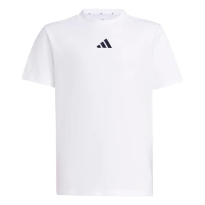 Abbildung von adidas Unisex Kinder Essentials T Shirt, White/Black, 15 16 Years