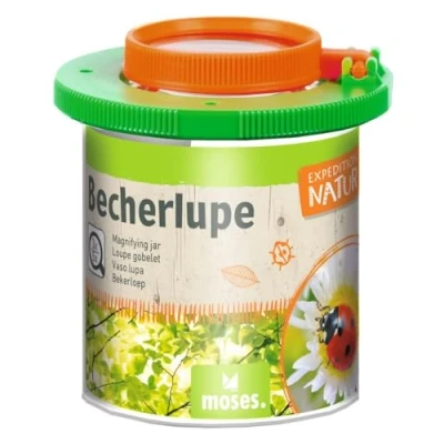 Abbildung von Moses. Expedition Natur Becherlupe, Lupendose mit Lupendeckel für 3 Fach &amp; 5 Vergrößerung, zur Beobachtung von Insekten, Kinder