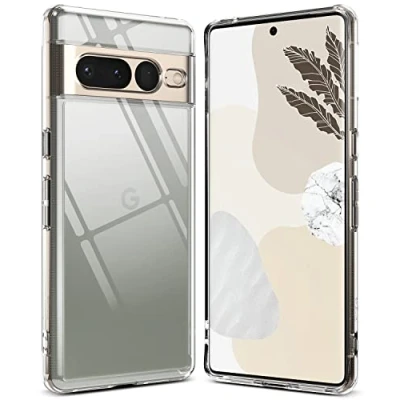 Abbildung von Ringke Fusion Kompatibel mit Google Pixel 7 Pro Hülle Kratzfest Harte Transparente Rückseite Stoßfeste Handyhülle für 5G (2022) Clear