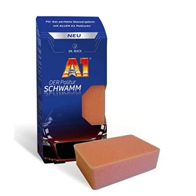 Abbildung von Dr. Wack A1 DER Politur Schwamm I Premium zum Auto Polieren Perfekt Auftragen aller Polituren Langlebiger Polier für alle Lacke Hochwertige Autopflege Made in Germany