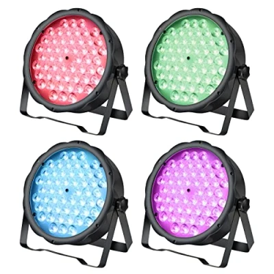 Abbildung von BETOPPER Bühnenlicht DJ Licht, LED Par Licht 54 * 1,5 W RGB 3 in 1 Lichteffekte,Discolicht mit Tonaktivierung/DMX512 für Party Hochzeit Club Bars Halloween Weihnachten（4 Stück）