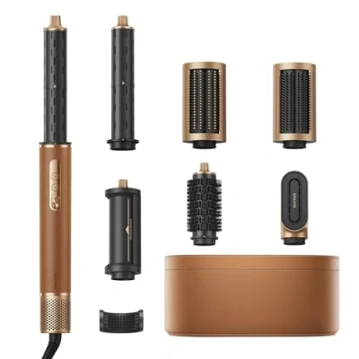 Abbildung von DREAME AirStyle Pro, 7 in 1 Hairstyler, Schnelltrocknend, 2 Lockenaufsätze, Volumen für das Haar, glättende Bürste, Frizz Reduzierung, Lederset, Airflow Styling