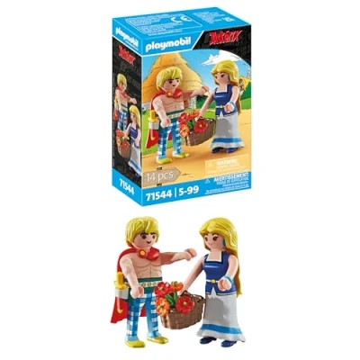 Abbildung von PLAYMOBIL Asterix Tragicomix und Falbala verliebtes Paar aus dem Universum Spielzeug für Kinder ab 5 Jahren 71544