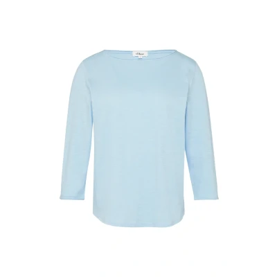 Abbildung von s.Oliver MIT 3/4ÄRMELN Langarmshirt, Damen, Größe: 36, Hellblau