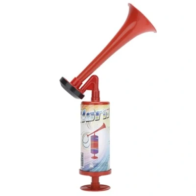 Abbildung von Stadionhorn, manuelle Stadion Trompete,Luftdruck Fanfare Air Horn Extrem Laut,Handheld Pumpe Laut Sound Hand Signalhorn für Sports，Air Horn,Fussball Druckluft (große Größe)