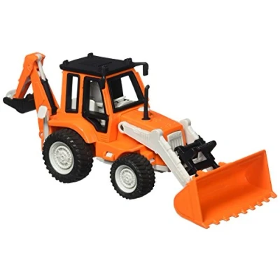 Abbildung von Driven Micro 2 in 1 Bagger Spielzeug 18 cm und Frontlader Radlader mit Geräuschen LKW Funktionen für Kinder ab 3 Jahren