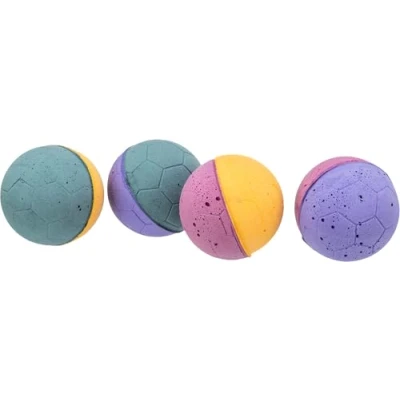 Abbildung von TRIXIE weicher Schaumstoff Gummi Ball, ø 3,5 cm, 4 Stück, bunt