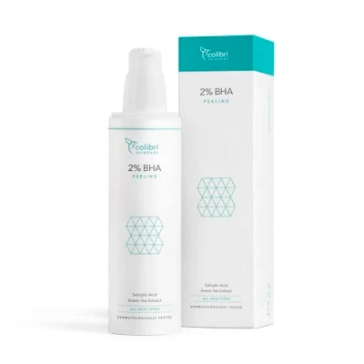 Abbildung von colibri skincare 2% BHA Peeling 100ml Salicylsäure für alle Hauttypen Chemisches Exfoliant das Gesicht zur Minderung von Pickeln &amp; Mitessern hilft Poren zu verkleinern