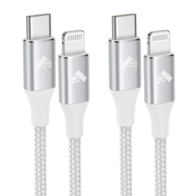 Abbildung von USB C Lightning Kabel [2Pack 2M+1M] iPhone Ladekabel MFi Zertifiziert Nylon Power Delivery Typ für 14 Pro Max/13/13 Pro/12/12 Max/11 Pro/X/XS/8