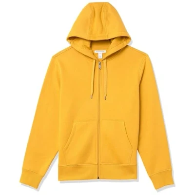 Abbildung von Amazon Essentials Herren Fleece Kapuzenpulli mit durchgehendem Reißverschluss (erhältlich in den Größen Big &amp; Tall), Gold, M
