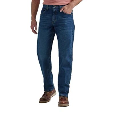 Abbildung von Wrangler Authentics Herren Classic 5 Pocket Relaxed Fit Jeans, Flex Dunkel, 52W / 32L