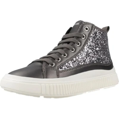Abbildung von Geox Laquinny GIRL Sneaker high für Kinder, Größe: 35, Dark silver Schuhe