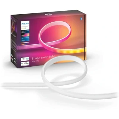 Abbildung von Philips Hue White &amp; Color Ambiance Gradient Lightstrip Basis Set (2 m), dimmbarer LED Streifen für das Lichtsystem mit 16 Mio. Farben und Farbverläufen, smarte Lichtsteuerung über Sprache oder App