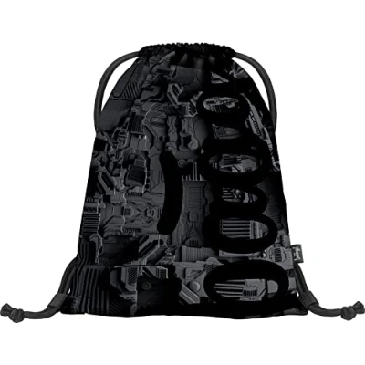 Abbildung von Baagl Turnbeutel für Jungs Sportbeutel Jungen, Kinder, Teenager Schule und Sport Schuhbeutel, Sportsack mit Reflektiven Elementen (Technic)