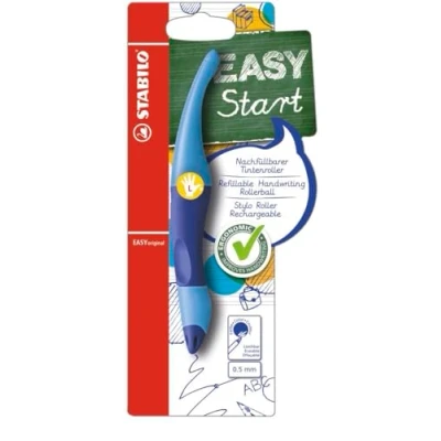 Abbildung von Ergonomischer Tintenroller für Linkshänder STABILO EASYoriginal in dunkelblau/hellblau blau (löschbar) inkl. Patrone