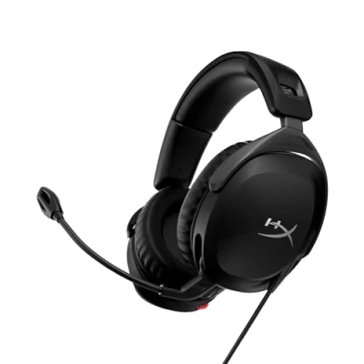 Abbildung von HyperX Cloud Stinger 2 Größe neu definiert, Leichtes Over Ear Headset mit Mikrofon, Stummschaltung durch Wegklappen des Mikrofons, 50mm Treiber, PC kompatibel, Schwarz