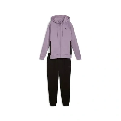 Abbildung von Puma Classic Hooded Tracksuit SET Trainingsanzug, Damen, Größe: XS, Pale plum