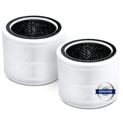 Abbildung von LEVOIT 2Pack Ersatzfilter für Luftreiniger Core 200S, Echter HEPA filter, hocheffizienter Aktivkohlefilter, Vorfilter gegen 99,97% Schimmel Allergien Rauch Staub Pollen Raucherzimmer Allergiker