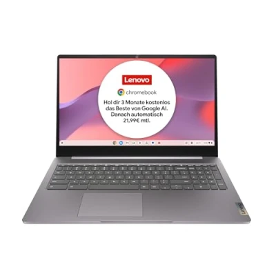 Abbildung von Lenovo Chromebook IdeaPad 3i 15,6&quot; Full HD Touch Display Intel Celeron N4500 8GB RAM 128GB SSD UHD Grafik Chrome OS QWERTZ grau 3 Monate Premium Care