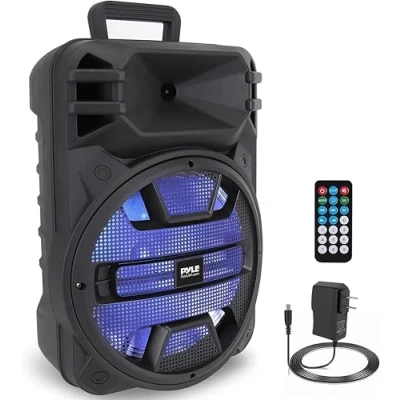 Abbildung von Pyle Musikbox Bluetooth Groß, 800W Party Lautsprecher, Partybox, PA Anlage mit Fernbedienung &amp; LED Lichtern, Mobile Soundbox, USB, MP3, SD, RCA Eingang, Tragbarer Lautsprecher