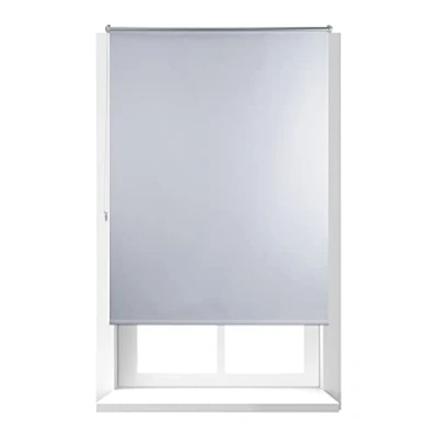 Abbildung von Relaxdays Thermo Verdunklungsrollo, Hitzeschutz, Fenster Seitenzugrollo, Klemmfix ohne bohren 120x160, Stoff 116cm, weiß
