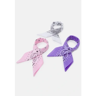Abbildung von Urban Classics Bandana 3 PACK Unisex Tuch, Herren, Größe: One Size, Violet/white/rose