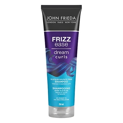 Abbildung von John Frieda Frizz Ease Traumlocken Shampoo 1er Pack (1 x 250 ml) reinigt und spendet Feuchtigkeit definiert verstärkt Locken mit Abyssinian Öl