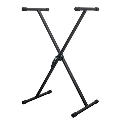 Abbildung von CASCHA Keyboard Ständer höhenverstellbar aus Metall I Stand rutschfest Gestell für klappbar E Piano schwarz Kinder &amp; Erwachsene Synthesizer Zubehör