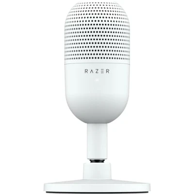 Abbildung von Razer Seiren V3 Mini Ultrakompaktes USB Mikrofon (14mm Kondensatormikrofon, Supernierencharakteristik, Tap to Mute Sensor mit LED Anzeige, integrierter Stoßdämpfer, Plug and Play Design) Weiß