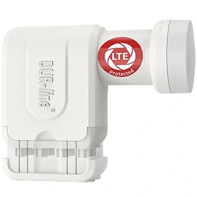 Abbildung von DUR line +Ultra Octo LNB 8 Teilnehmer weiß mit LTE Filter, Fach, digital Wetterschutz, Full HD, 4K,Premium Qualität