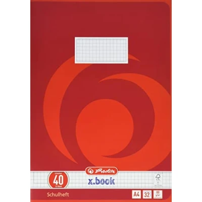 Abbildung von Herlitz 340406 Heft A4, 32 Blatt, Lineatur 40, FSC Mix, 5 Stück