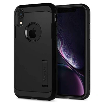 Abbildung von Spigen Slim Armor CS Hülle Kompatibel mit iPhone XR Kartenfach Schwarz