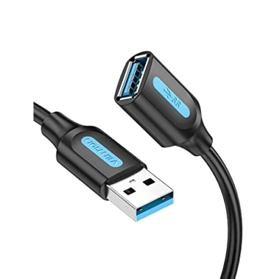Abbildung von VENTION USB 3.0 Verlängerungskabel 5 Gbps, A Stecker auf Buchse, Extension Cable für Kartenlesegerät, Tastatur, Stick, externe Festplatte, Hub, Drucker, Scanner, Kamera und mehr