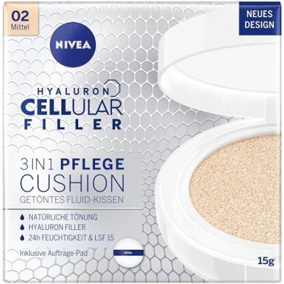 Abbildung von NIVEA 3in1 Anti Age Pflege Kissen Für natürliche Tönung und Feuchtigkeit, Mittlere Hauttypen, 15 ml