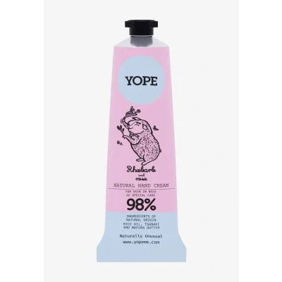 Abbildung von YOPE Natürliche Handcreme Rhabarber und Rose hat eine einzigartige Formel für trockene, regenerationbedürftige Haut 50ml