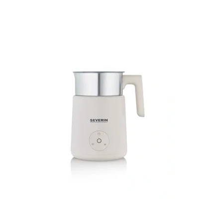 Abbildung von SEVERIN Design Induktions Milchaufschäumer, elektrischer Milchschäumer mit Edelstahlbehälter, kaltes &amp; warmes Aufschäumen + Schokoladen Funktion, geeignet für vegane Milch, Aesthetic, beige, SM 3589
