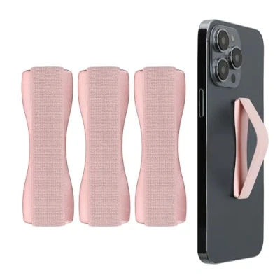 Abbildung von kwmobile Smartphone Fingerhalter 3 Set Handy Halter Griff Halterung Einhandbedienung 3X Handyhalter in Rosegold