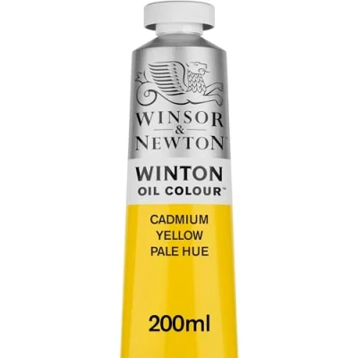 Abbildung von Winsor &amp; Newton 1437119 Winton, feine hochwertige Ölfarbe 200ml Tube mit gleichmäßiger Konsistenz, Lichtbeständig, hohe Deckkraft, Reich an Farbpigmenten Kadmium Gelb hell Farbton