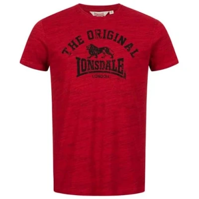 Abbildung von Lonsdale Herren ORIGINAL T Shirt, Marl Red/Black, XXL