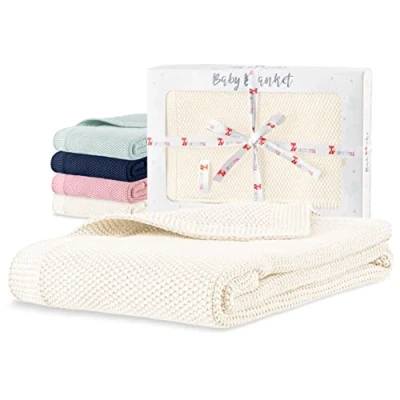 Abbildung von Sweety Fox Babydecke 80 x 100 cm 100% Biobaumwolle Zertifiziert GOTS und Oeko TEX® Erhältlich in 4 Farben