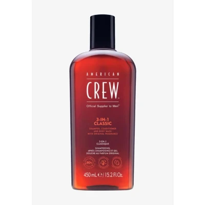 Abbildung von American Crew 3 IN 1 Shampoo, Conditioner AND BODY WASH FOR MEN Herren, Größe: 450 ml,