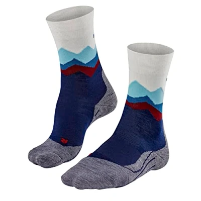 Abbildung von FALKE Damen Wandersocken TK2 Explore Crest W SO Wolle antiblasen dick 1 Paar, Blau (Dark Night 6177), 37 38
