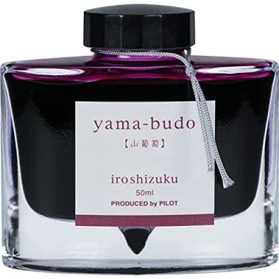 Abbildung von Pilot Iroshizuku 69217 Füllfederhalter Tinte, Yama Budo, Crimson Glory Vine (Lila Rot), 50 ml Flasche
