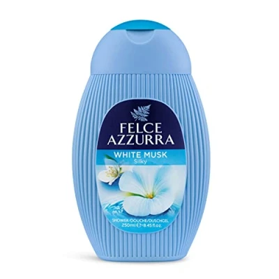 Abbildung von Felce Azzurra Duschgel White Musk Duschformel mit einem frischen, leicht blumigen Duft nach weißem Moschus ph neutral 6er Pack (6 x 250ml)