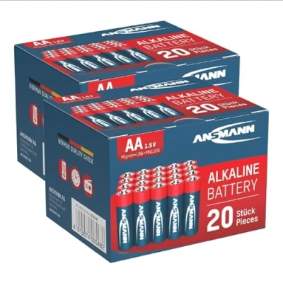Abbildung von ANSMANN Alkaline Batterie Mignon AA / LR06 1.5V Longlife Alkalibatterie Sparpaket in einer praktischen Vorratsbox 40 Stück