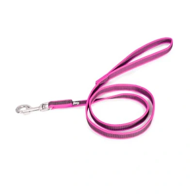 Abbildung von IDC Color &amp; Gray gumierte Leine, 20 mm x 1,2 m mit Schlaufe, Pink Grau