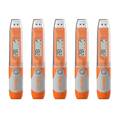 Abbildung von Temperatur Datenlogger Elitech Mini USB Temp Rekorder Interner Externer Sensor Im Labor, Treibhaus oder zu Hause (RC 51 5Packungen)